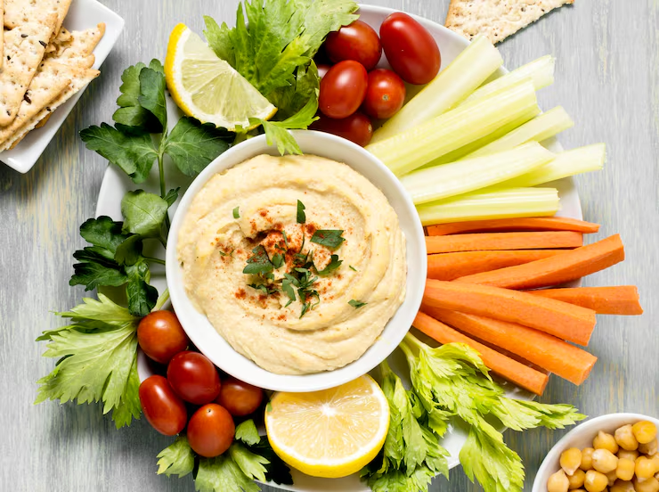 Vegetable Sticks with Hummus