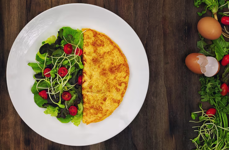 Protein-Boosted Egg White Veggie Omelete