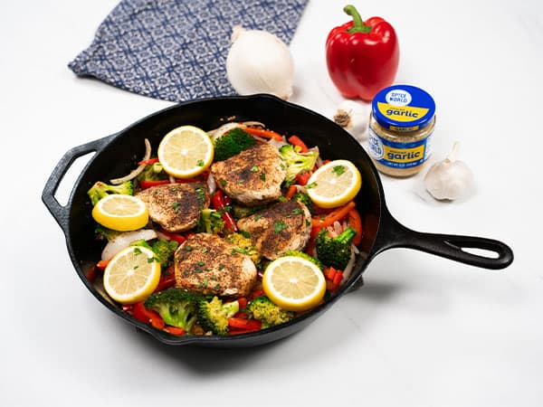 One-Pan Lemon Garlic Chicken & Broccoli