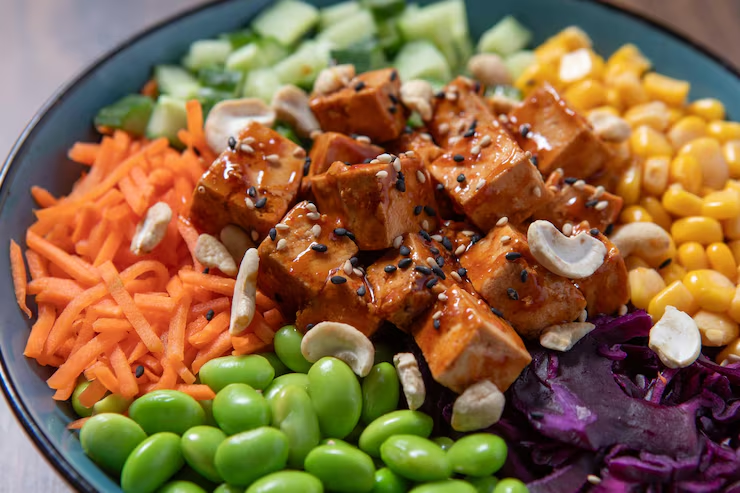 Crispy Air-Fryer Tofu Buddha Bowl (Vegan)