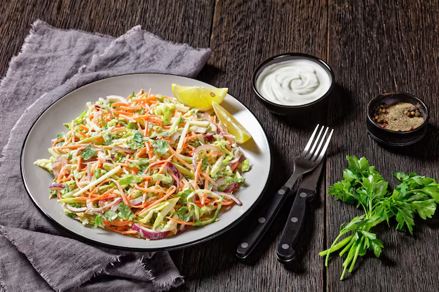 Cabbage and Carrot Weight-Loss Slaw With Yogurt Dressing