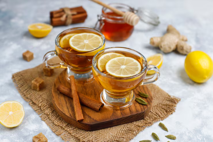Warm Lemon Water With Honey